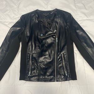 Black faux leather jacket